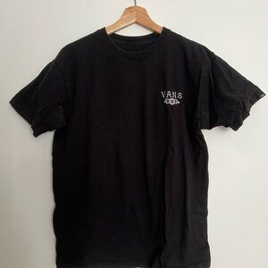 Vans Black Tee with Logo Design